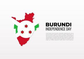 día de la independencia de burundi el 1 de julio antecedentes sobre fondo blanco. vector