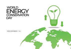 fondo del día nacional de conservación de energía celebrado el 14 de diciembre. vector