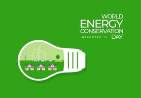 National energy conservation day background celebrated on december 14. vector