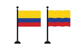 diseño de ilustración de vector de bandera de colombia