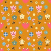 Seamless floral pattern background vector