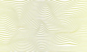 Gold line waves on white background, abstract background vector design