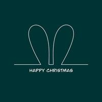 Continuous one line drawing of a rabbit. New Year card in light art style with bunny ears. Minimalist outline illustration for design vector