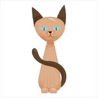 Cartoon disheveled cat. vector