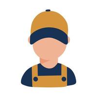 Repair service man worker logo. Mechanic workshop. Vector illustration