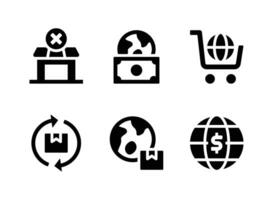 Simple Set of Market Economy Related Vector Solid Icons