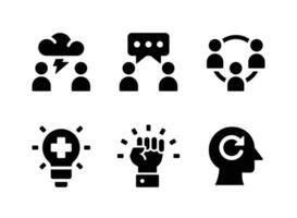 Simple Set of Crisis Management Vector Solid Icons