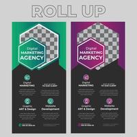 Corporate Roll Up Banner Design vector