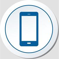 Stroke Phone Icon Vector Graphic