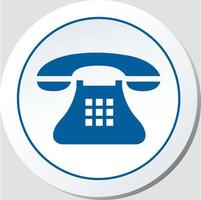 Stroke Old Phone Icon Vector Graphic