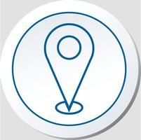 Stroke Style Location Icon Vector Graphic
