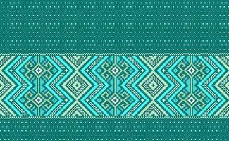 Pixel ethnic pattern, Vector embroidery jacquard background, Geometric handcraft beautiful style