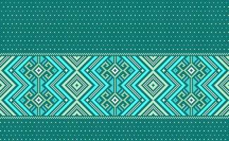 Pixel ethnic pattern, Vector embroidery jacquard background, Geometric handcraft beautiful style