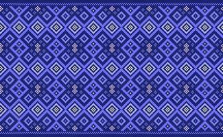 Embroidery ethnic pattern, Vector Geometric aztec background, Cross stitch continuous Nordic style