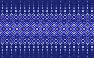 patrón étnico bordado, fondo de jacquard geométrico vectorial, artesanía de punto cruzado hermosa vector