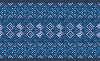 Pixel ethnic pattern, Vector embroidery abstract background, Geometric classic Navajo style