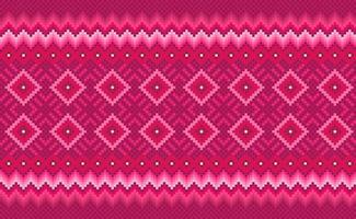 Embroidery ethnic pattern, Vector Geometric ornamental background, Cross stitch cross stitch triangle style