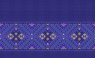Pixel ethnic pattern, Vector embroidery oriental background, Geometric repeat Morocco style design