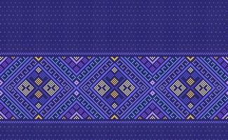 Pixel ethnic pattern, Vector embroidery oriental background, Geometric repeat Morocco style design