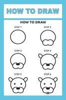 How to Draw Animals Step by Step vector