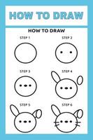 How to Draw Animals Step by Step vector