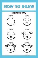 How to Draw Animals Step by Step vector