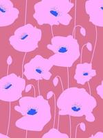 Seamless pattern in the form of a poppy flower. Vector illustration