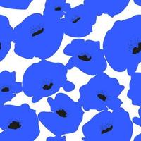 Seamless pattern in the form of a poppy flower. Vector illustration