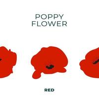 Seamless pattern in the form of a poppy flower. Vector illustration