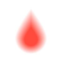 Icon of a drop of blood. Isolated on white vector illustration with blur effect