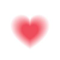 Heart icon. Isolated on white vector illustration with blur effect