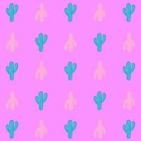 Vector seamless pattern with cactus