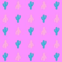 Vector seamless pattern with cactus