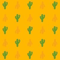 Vector seamless pattern with cactus