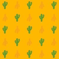 Vector seamless pattern with cactus