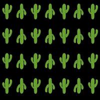 patrón transparente de vector con cactus