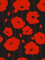 Seamless pattern in the form of a poppy flower. Vector illustration