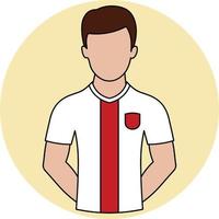 Poland Football Jersey Filled Icon vector