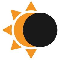 icono plano del eclipse de sol vector