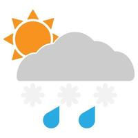 Day Sleet Flat Icon vector