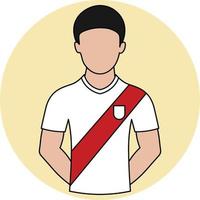 Peru Football Jersey Filled Icon vector