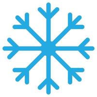 icono plano de copo de nieve vector