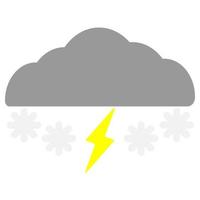 icono plano de tormenta de nieve vector