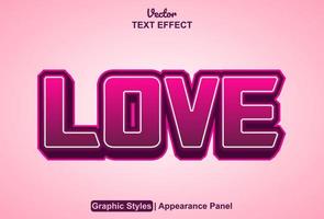 love text effect with graphic style and editable. vector