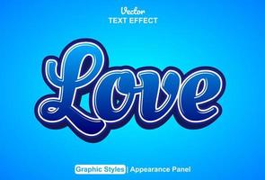 love text effect with graphic style and editable. vector