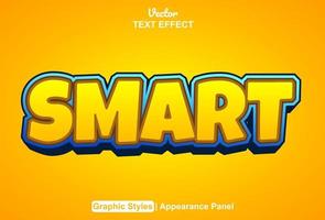 smart text effect with graphic style and editable. vector