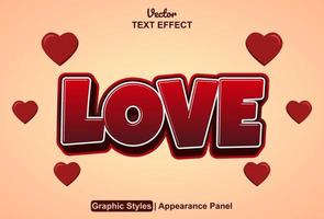 love text effect with graphic style and editable. vector