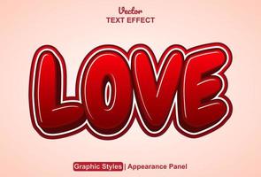 love text effect with graphic style and editable. vector