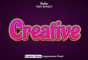 creative text effect with graphic style and editable. vector