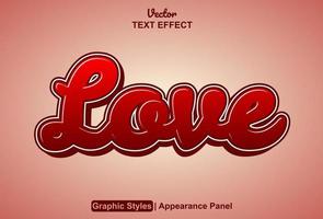 love text effect with graphic style and editable. vector